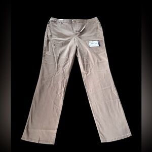Gloria Vanderbilt Khaki Unlimited Luxe Sateen Pants Size 14 Average New